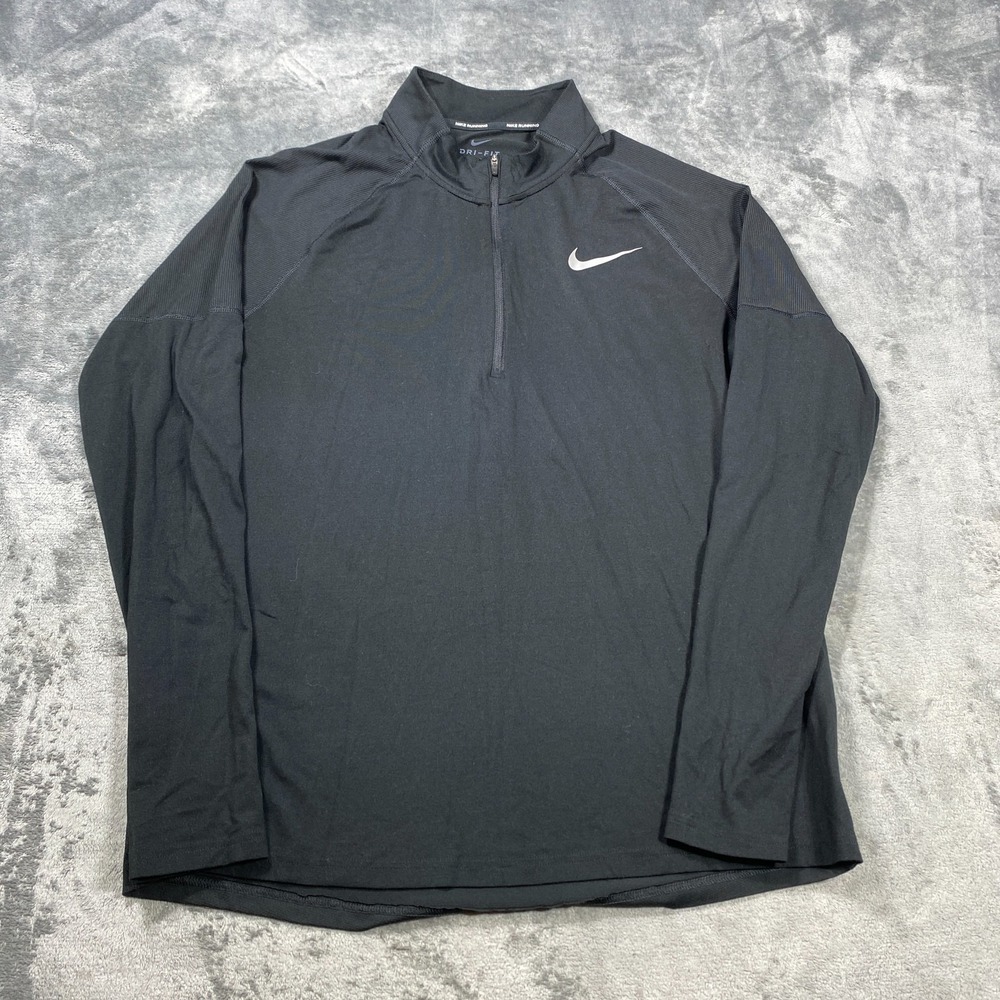 Nike Dri Fit Sweatshirt Men Large 1/4 Zip Long Sleeve Running Pullover Shirt
